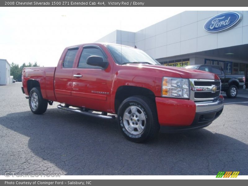 Victory Red / Ebony 2008 Chevrolet Silverado 1500 Z71 Extended Cab 4x4