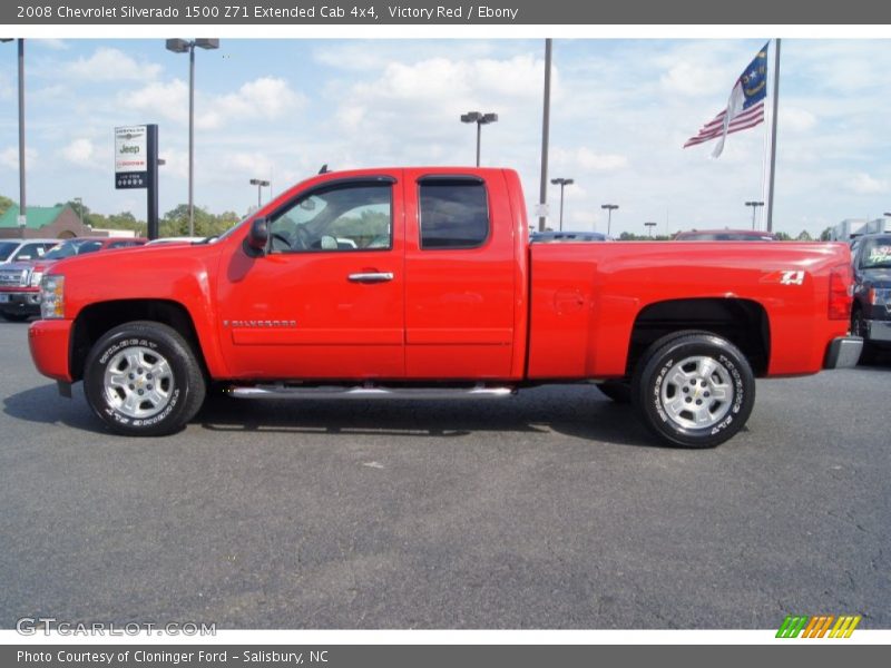 Victory Red / Ebony 2008 Chevrolet Silverado 1500 Z71 Extended Cab 4x4