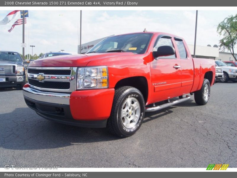 Victory Red / Ebony 2008 Chevrolet Silverado 1500 Z71 Extended Cab 4x4
