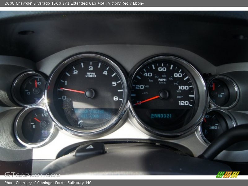 Victory Red / Ebony 2008 Chevrolet Silverado 1500 Z71 Extended Cab 4x4