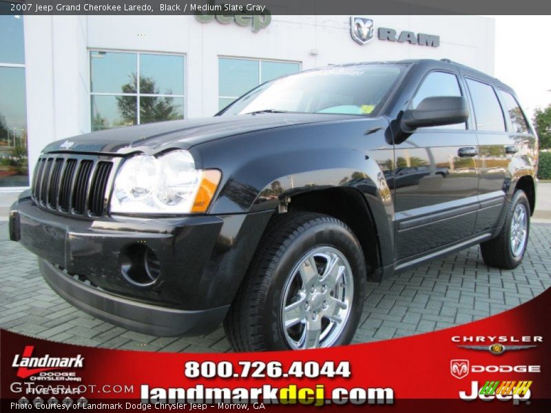 Black / Medium Slate Gray 2007 Jeep Grand Cherokee Laredo