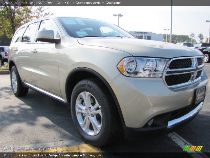 White Gold / Dark Graystone/Medium Graystone 2012 Dodge Durango SXT