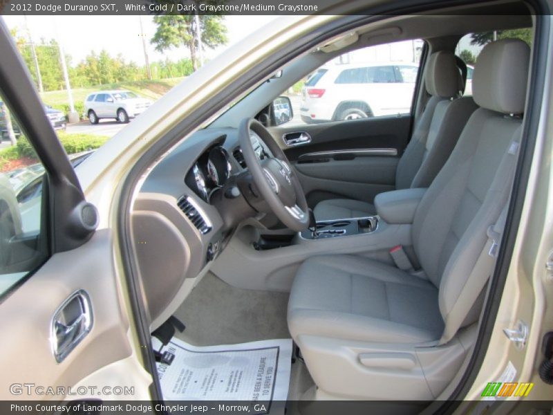 White Gold / Dark Graystone/Medium Graystone 2012 Dodge Durango SXT