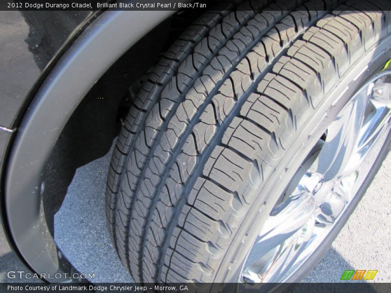 Brilliant Black Crystal Pearl / Black/Tan 2012 Dodge Durango Citadel
