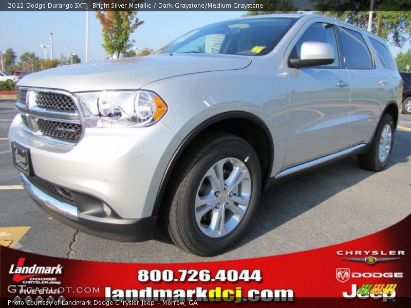 Bright Silver Metallic / Dark Graystone/Medium Graystone 2012 Dodge Durango SXT
