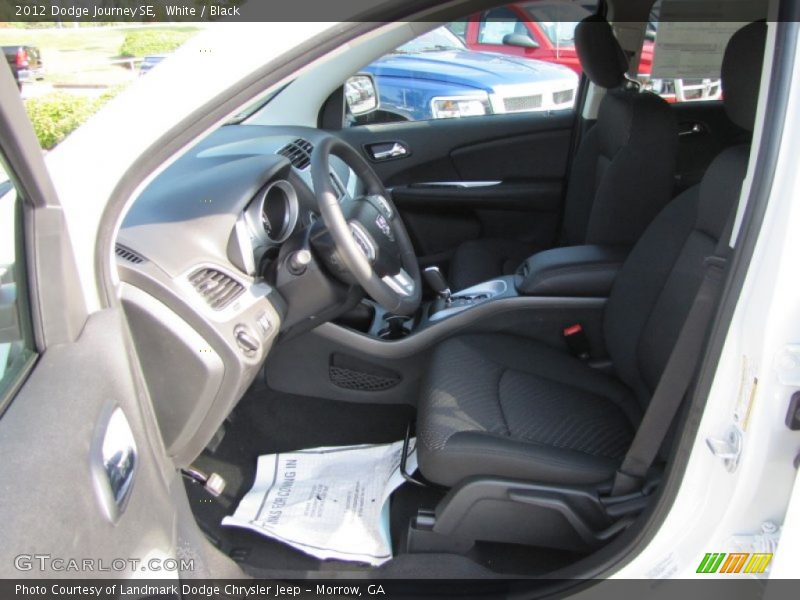 White / Black 2012 Dodge Journey SE