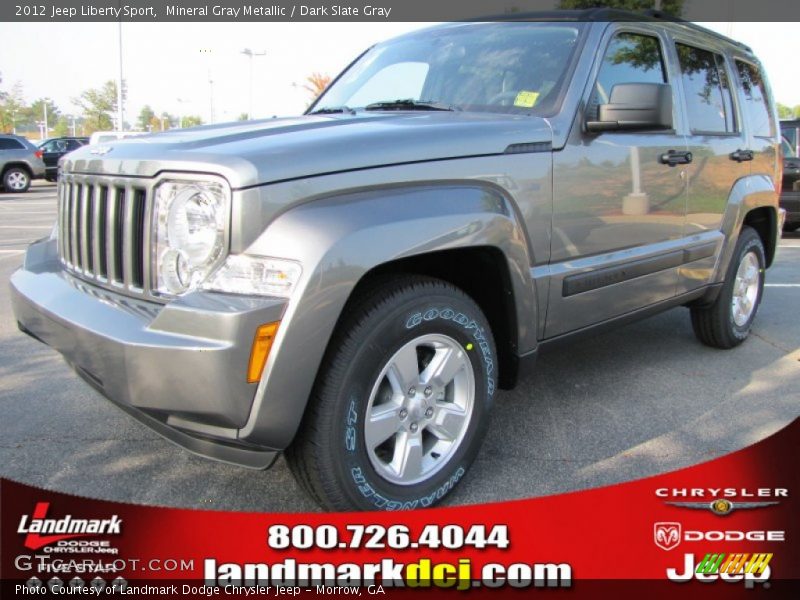 Mineral Gray Metallic / Dark Slate Gray 2012 Jeep Liberty Sport