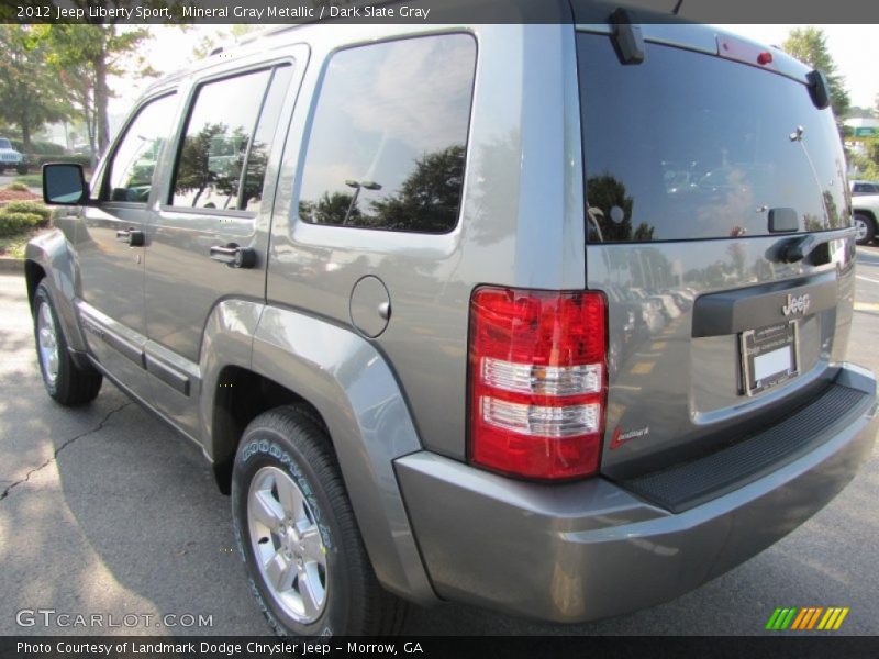 Mineral Gray Metallic / Dark Slate Gray 2012 Jeep Liberty Sport