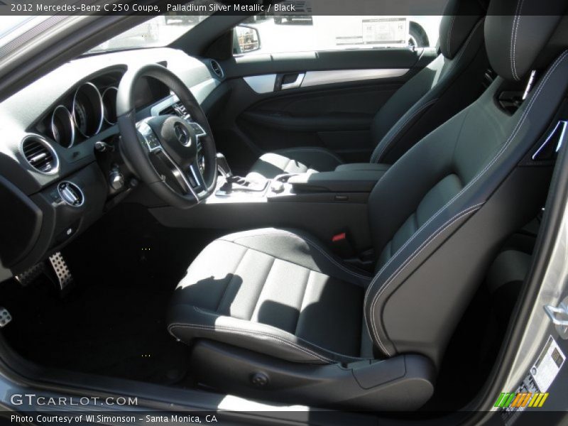 Palladium Silver Metallic / Black 2012 Mercedes-Benz C 250 Coupe
