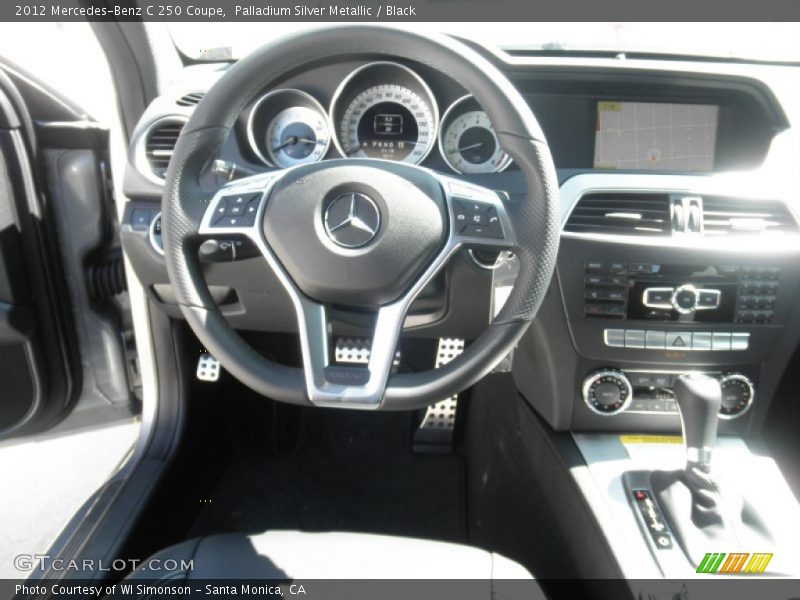 Palladium Silver Metallic / Black 2012 Mercedes-Benz C 250 Coupe