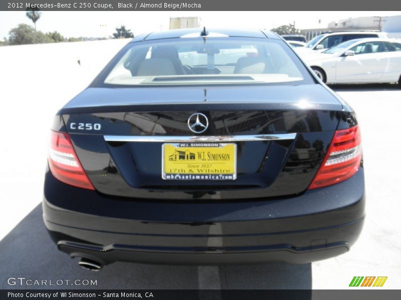 Black / Almond Beige/Mocha 2012 Mercedes-Benz C 250 Coupe