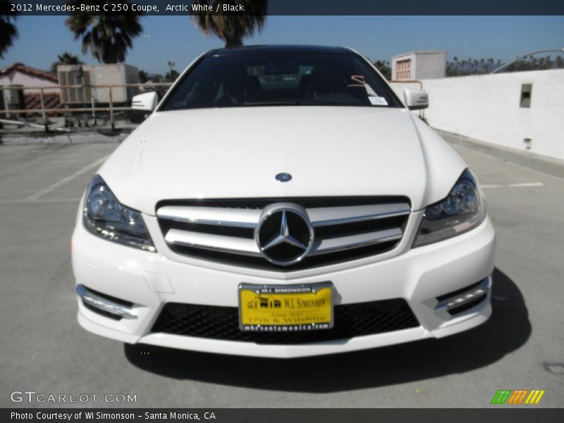 Arctic White / Black 2012 Mercedes-Benz C 250 Coupe