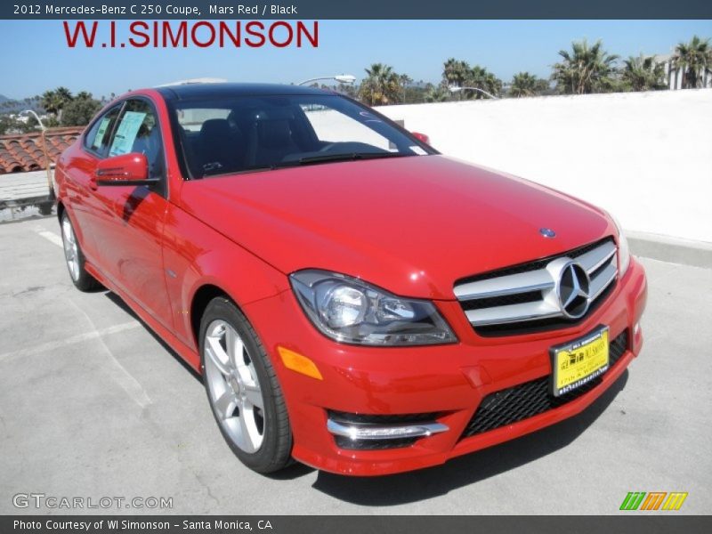 Mars Red / Black 2012 Mercedes-Benz C 250 Coupe