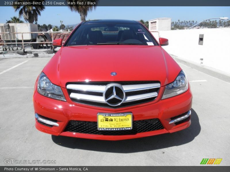 Mars Red / Black 2012 Mercedes-Benz C 250 Coupe