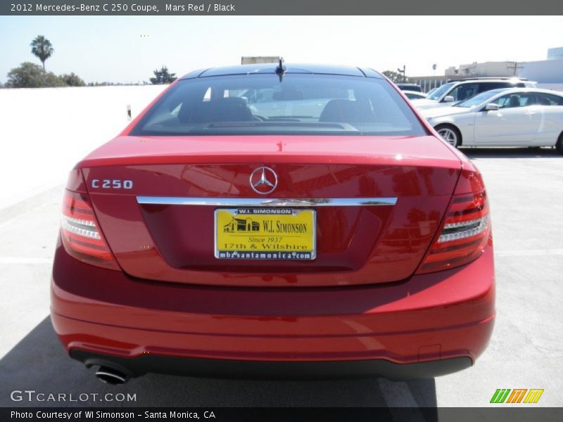 Mars Red / Black 2012 Mercedes-Benz C 250 Coupe