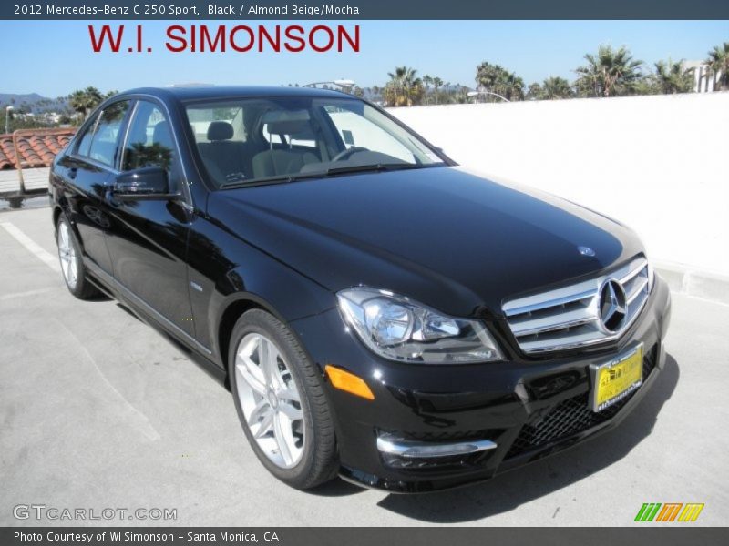 Black / Almond Beige/Mocha 2012 Mercedes-Benz C 250 Sport