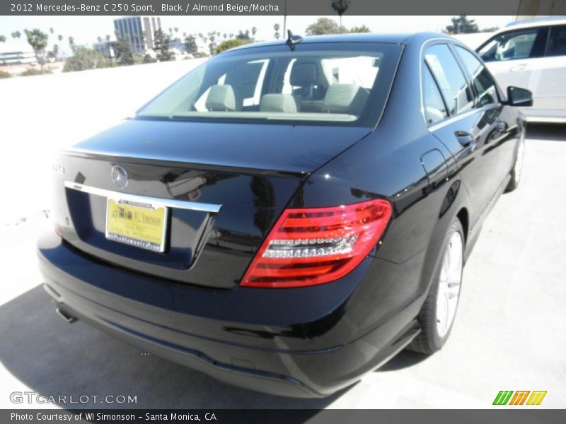 Black / Almond Beige/Mocha 2012 Mercedes-Benz C 250 Sport