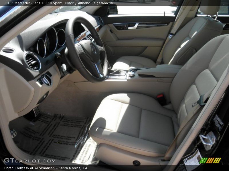 Black / Almond Beige/Mocha 2012 Mercedes-Benz C 250 Sport
