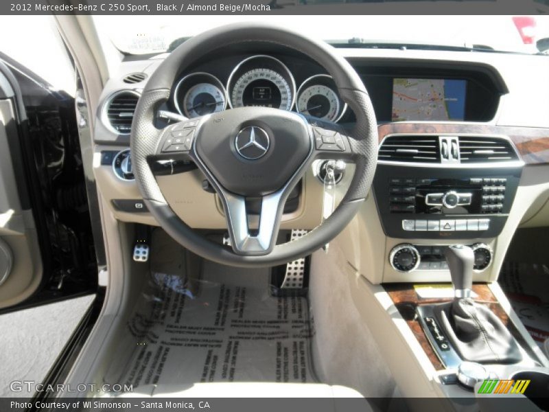 Black / Almond Beige/Mocha 2012 Mercedes-Benz C 250 Sport