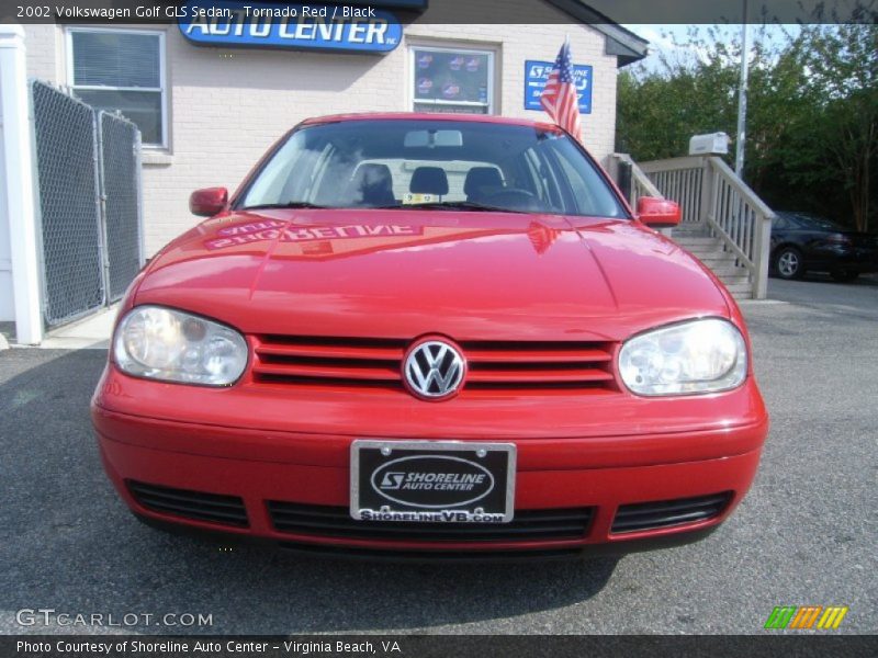 Tornado Red / Black 2002 Volkswagen Golf GLS Sedan