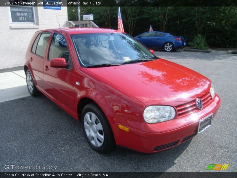 Tornado Red / Black 2002 Volkswagen Golf GLS Sedan