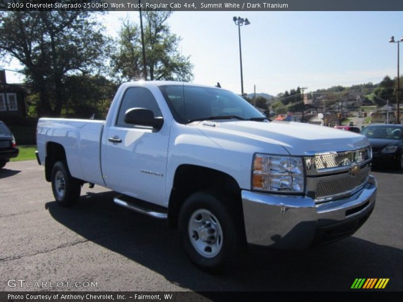 Summit White / Dark Titanium 2009 Chevrolet Silverado 2500HD Work Truck Regular Cab 4x4