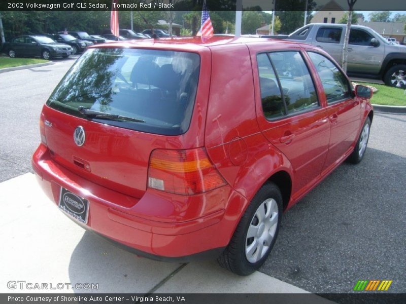 Tornado Red / Black 2002 Volkswagen Golf GLS Sedan