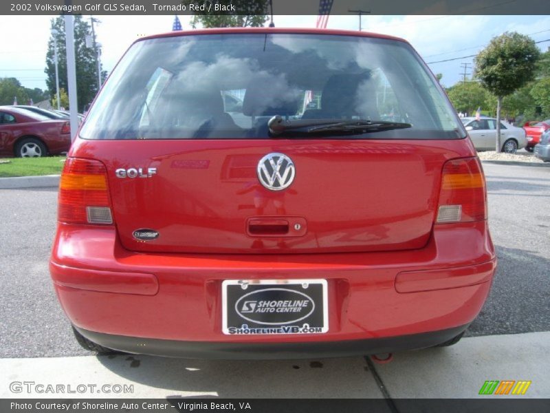 Tornado Red / Black 2002 Volkswagen Golf GLS Sedan