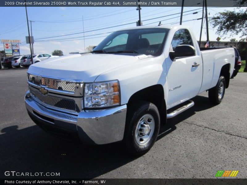 Summit White / Dark Titanium 2009 Chevrolet Silverado 2500HD Work Truck Regular Cab 4x4