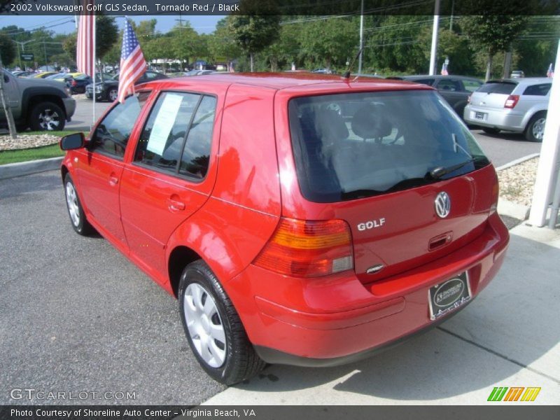Tornado Red / Black 2002 Volkswagen Golf GLS Sedan