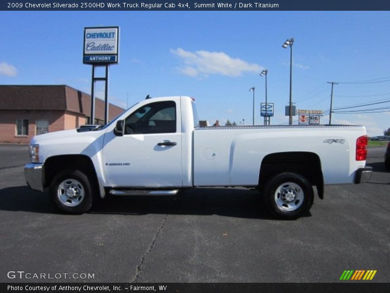 Summit White / Dark Titanium 2009 Chevrolet Silverado 2500HD Work Truck Regular Cab 4x4