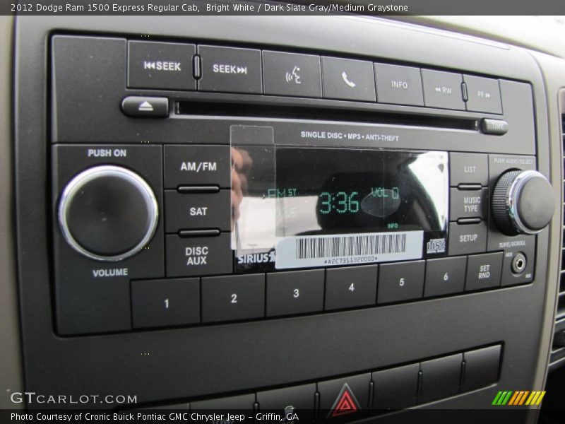 Audio System of 2012 Ram 1500 Express Regular Cab