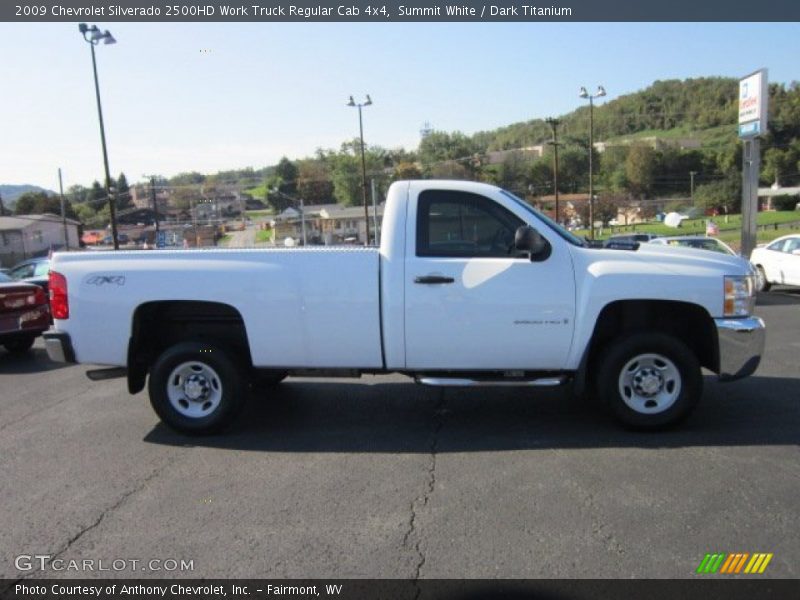 Summit White / Dark Titanium 2009 Chevrolet Silverado 2500HD Work Truck Regular Cab 4x4