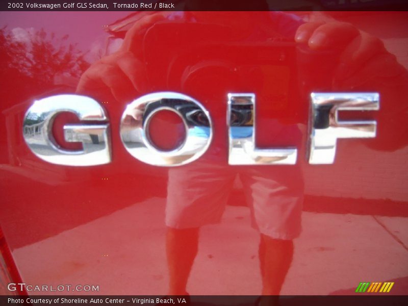 Tornado Red / Black 2002 Volkswagen Golf GLS Sedan