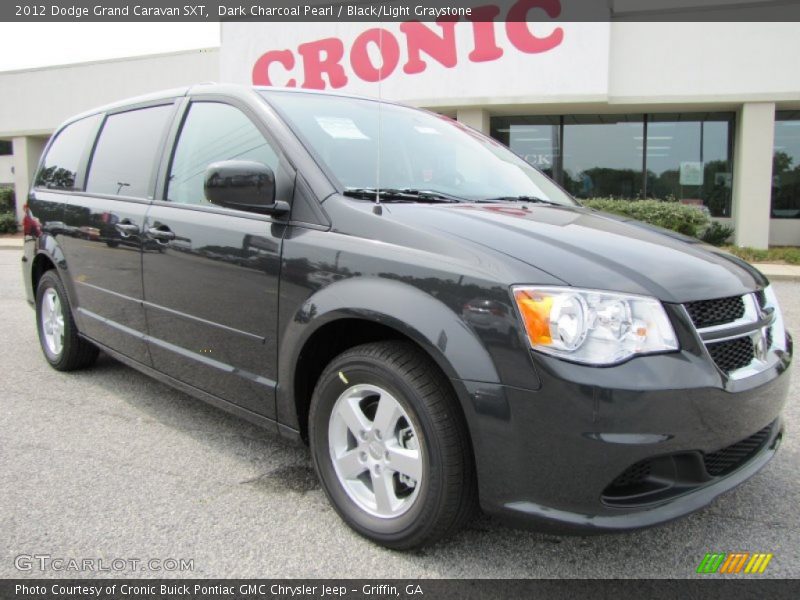 Dark Charcoal Pearl / Black/Light Graystone 2012 Dodge Grand Caravan SXT