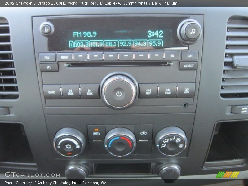 Audio System of 2009 Silverado 2500HD Work Truck Regular Cab 4x4