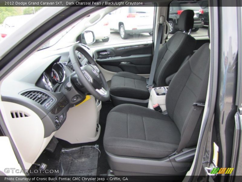 Dark Charcoal Pearl / Black/Light Graystone 2012 Dodge Grand Caravan SXT
