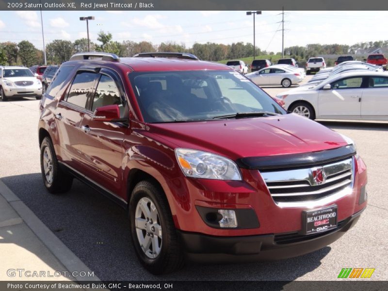 Red Jewel Tintcoat / Black 2009 Saturn Outlook XE