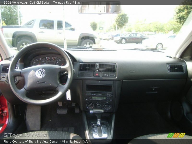 Tornado Red / Black 2002 Volkswagen Golf GLS Sedan