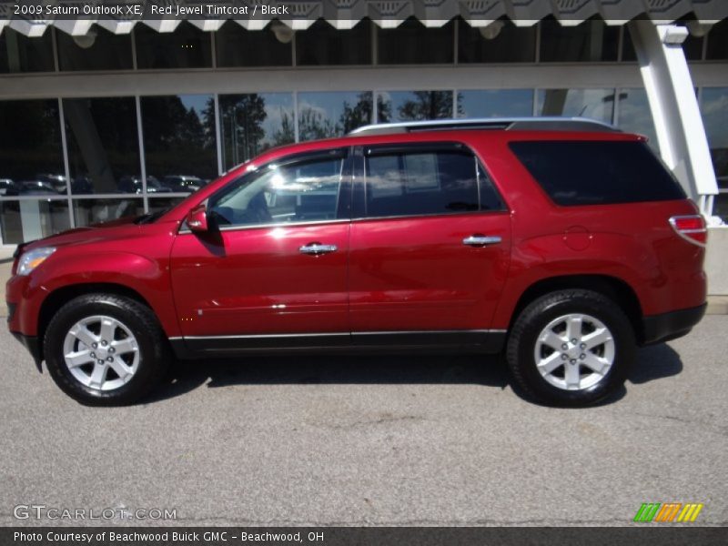 Red Jewel Tintcoat / Black 2009 Saturn Outlook XE