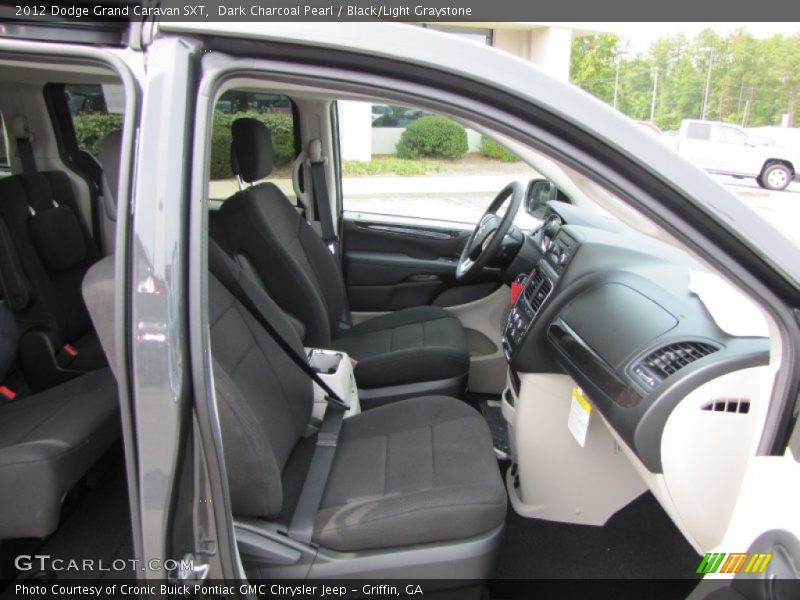 Dark Charcoal Pearl / Black/Light Graystone 2012 Dodge Grand Caravan SXT