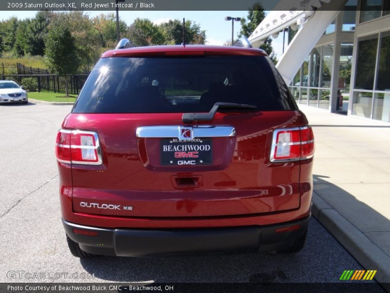 Red Jewel Tintcoat / Black 2009 Saturn Outlook XE