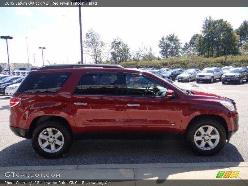 Red Jewel Tintcoat / Black 2009 Saturn Outlook XE