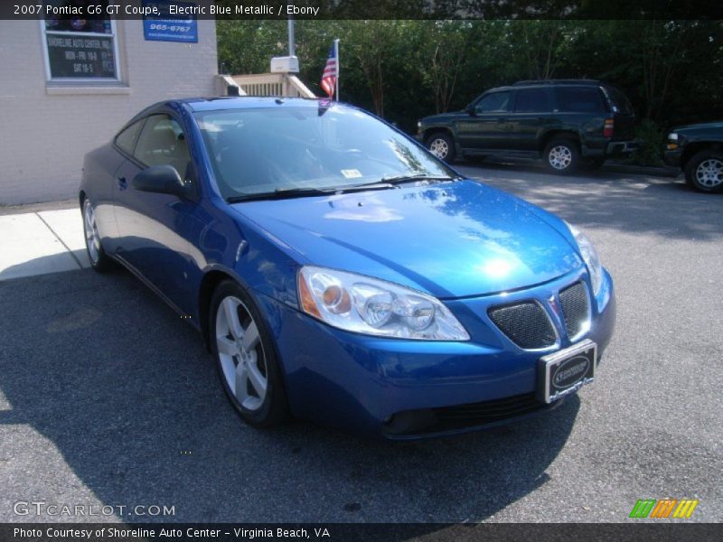 Electric Blue Metallic / Ebony 2007 Pontiac G6 GT Coupe