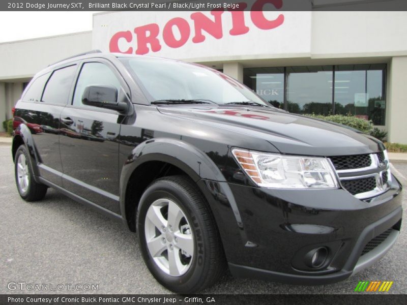 Brilliant Black Crystal Pearl / Black/Light Frost Beige 2012 Dodge Journey SXT
