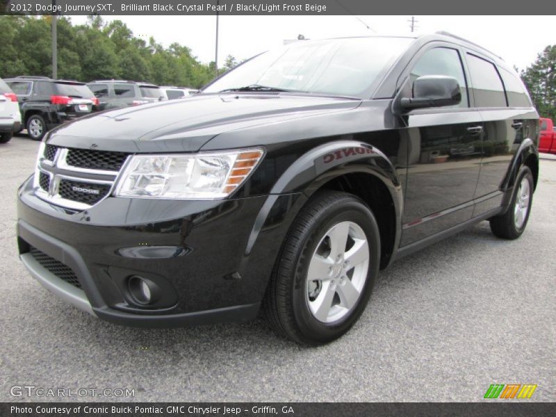 Brilliant Black Crystal Pearl / Black/Light Frost Beige 2012 Dodge Journey SXT