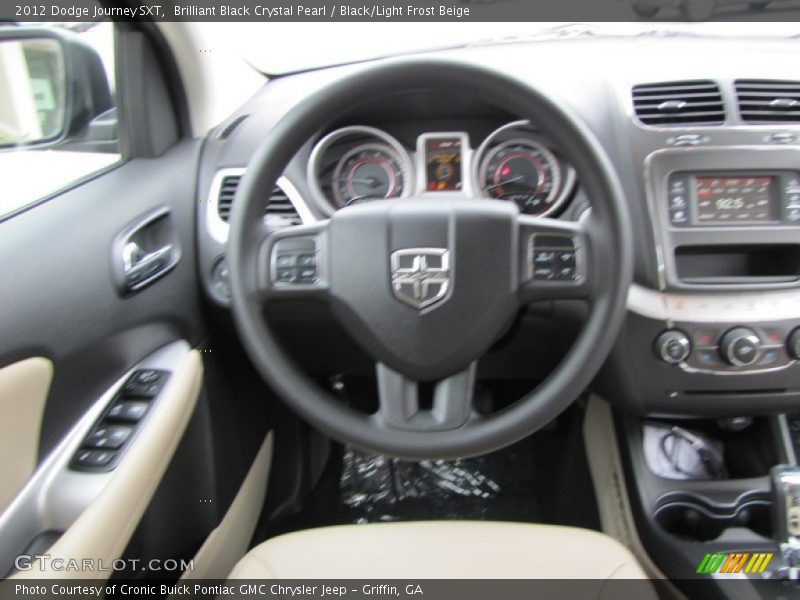 Brilliant Black Crystal Pearl / Black/Light Frost Beige 2012 Dodge Journey SXT