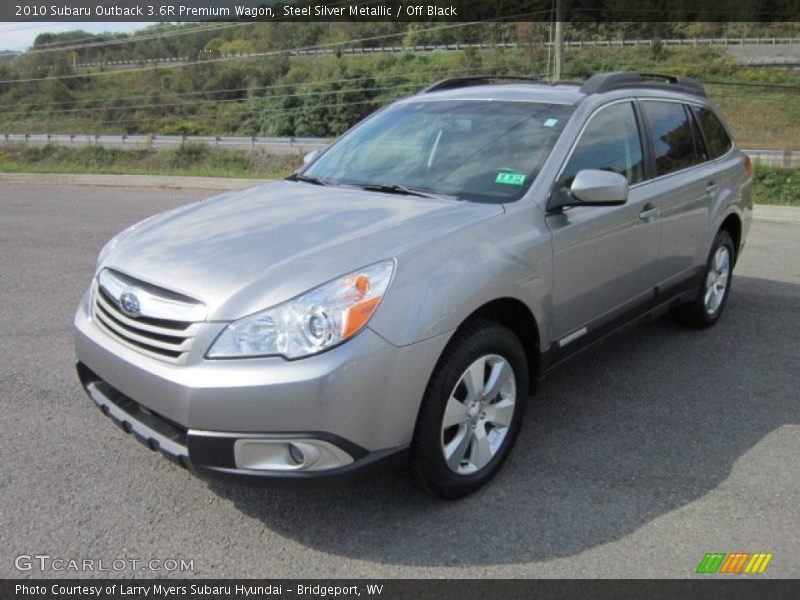 Steel Silver Metallic / Off Black 2010 Subaru Outback 3.6R Premium Wagon