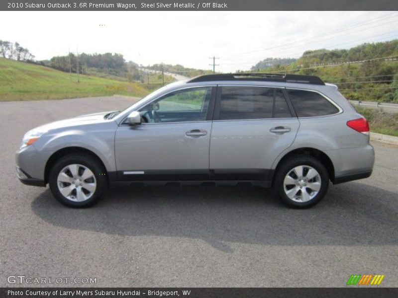 Steel Silver Metallic / Off Black 2010 Subaru Outback 3.6R Premium Wagon