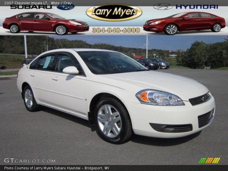 White / Gray 2007 Chevrolet Impala LT